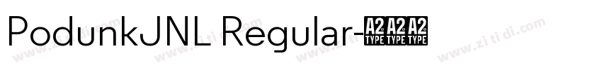 PodunkJNL Regular字体转换